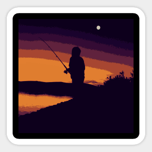 Fishing Art Father's day gift Sticker